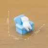 Figurilla de Gato Perezoso en Sofá Lindo para Paisaje Miniatura, Accesorios de Decoración DIY para Casa de Muñecas, Pequeños Adornos de Escritorio