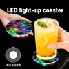FGTYU022 Posavasos Acrílico Luminoso Navideño Transfronterizo Posavasos con Luz LED para Fiesta Festiva Decoración de Bar