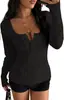 Tienda independiente de eBay 2026 para mujer, primavera y otoño, color liso, simple, ceñido a la cintura, estilo puro deseo, cuello cuadrado, adelgazante, top de manga larga