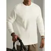Suéter de Lã Modal com Gola Redonda para Homem, Primavera e Outono, Slim Fit, Aquece, Camada Base Interna de Tricô para Homem