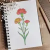 Plantilla Original Nueva de Pintura de Flores de Amazon Plantilla Hueca para Mascotas Tema Floral Transfronterizo Decoración DIY para Graffiti