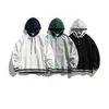 Ropa Vintage 25 Otoño Estilo Japonés de Moda Pareja Holgada Casual Falsa de Dos Piezas Sudadera con Capucha para Hombres y Mujeres