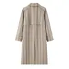 Z Estilo Europeo y Americano Transfronterizo 2026 Nuevo Moda Elegante Abrigo Largo de Manga Larga a Cuadros para Mujer Venta al por Mayor 3811270
