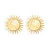 Para moda europeia e americana brincos de girassol em liga personalizados retrô versáteis brincos estilo praia femininos transfronteiriços