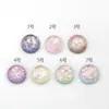 Plano Acrílico Color Sólido Semicírculo Diamante Hemisferio Colorido Brillante Globo Ocular Juguete DIY Bola de Pelo Anillo Adhesivo Cuentas