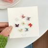 Pendientes femeninos de mariposa tridimensionales con aguja de plata s925 de primavera y verano, nuevos y frescos, con diseño de hada dulce