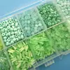 Tubo de Contas de Vidro Mistas para Sementes com 10 Compartimentos Contas para Miçangas Artesanais DIY Pulseira Colar Anel Acessórios de Joias Materiais
