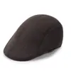 Gorra retro para hombre, boina a cuadros de otoño e invierno, gorra coreana de mediana edad, gorra progresiva informal Joker, venta al por mayor
