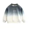 Moletom Degradê Masculino Roupa de Primavera 2026 Novas Roupas de Primavera Infantis Estilosas e Super Fofas Tops de Primavera e Outono para Bebês