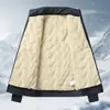 Nuevo conjunto cálido de tres piezas para hombre, venta al por mayor transfronteriza, otoño e invierno: cuello mao, chaleco forrado de sherpa y pantalones de algodón ultrasónico
