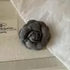 Broche Camélia Fragrante Retro Francês Corsage Flor de Lapela Estilo Dourado Elegante Joia Decorativa Elegante