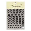 Arte de uñas humo delgado humo resistente mariposa adhesiva blanco y negro tridimensional patrón pequeño viñeteado fresco calcomanía decorativa para uñas