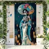 Yiwu Jit Almacén Entrega Chica Esqueleto 2D Cortina de Puerta Tela de Fondo Artículo Caliente Temu Shein Amazon Etsy Amazon