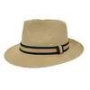 Nuevo Sombrero de Paja Transpirable de Verano con Ala Ancha, Sombrero de Protección Solar, Sombrero Retro Unisex, Sombrero de Vacaciones Estilo Británico Venta al por Mayor