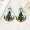 Venta caliente transfronteriza acrílico Navidad Muñeco de nieve copo de nieve aretes collar llavero colgante de bolsa
