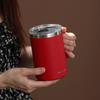 Vaso Creativo de Acero Inoxidable 304 para Oficina de Gran Capacidad con Tapa y Asa para Exterior, Taza de Regalo al por Mayor