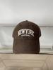 Corea del Sur NUEVA YORK Letra Bordada Gorra Combinable Cuatro Estaciones Sombrilla Deportes Pareja Gorra de Béisbol Estudiante