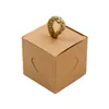 Caja de Papel Kraft Hueca con Forma de Corazón, Caja de Dulces Corazón a Corazón, Caja de Recuerdos para Boda, Caja de Empaque para Regalo de Agradecimiento Festivo