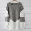2026 Ropa para Mujer Amazon Aliexpress Estilo Nuevo Otoño e Invierno Moda Suelto Patchwork Suéter de Punto Venta al por Mayor
