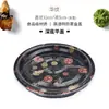 Sanze venta al por mayor snacks de fruta estampados sin rejilla plato grande desechable para sushi y sashimi caja de embalaje para llevar