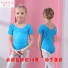 Ropa de baile para niños verano niñas algodón ropa de práctica latina gimnasia de manga corta una pieza ballet clasificación ropa física