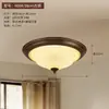 Luminária de teto vintage para quarto estilo italiano, Luminária redonda de tecido retro artística estilo sul-asiático para quarto principal, Luminária minimalista para escritório