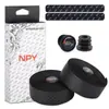 Fita de Guidão de Bicicleta de Estrada Npy com Bolinhas Couro Bicolor Perfurado Tira de Guidão de Bicicleta Absorvente de Choque Respirável Perfurada Tira de Guidão de Bicicleta Fixa
