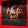 Decoraciones de Año Nuevo Hello2027 Decoraciones Coloridas para Ventanas del Festival de Primavera Año del Cordero Tienda de Centro Comercial Pegatinas Estáticas para Vidrio