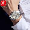 Reloj Multifuncional Marca Oli Shi para Hombre Luminoso Calendario Impermeable 7 Agujas Caja Anillo Personalidad Cuarzo Negocios Reloj de Pulsera para Hombre