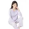 [Algodón Roumo] Pijamas de Sensación Fresca para Mujer, Pijamas Suaves y Transpirables de Manga Larga para Hombre, Ropa de Casa Pijamas para Mujer para Primavera y Verano