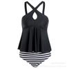 Biquíni 2025 Europeu e Americano Cruzado Dividido Maiô Feminino Estampado Multicolorido Tamanho Grande Transfronteiriço Cobrindo a Barriga