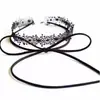 Collar Cadena Gargantilla de Encaje con Lazo Puro Spice Girl para Mujer Accesorios Collar Cadena Clavícula Banda para el Cuello Elegante Collar de Cuello