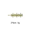 Grampo de Cabelo de Strass Floco de Neve Novo Transfronteiriço Presilha para Franja Lateral Presilha Jacaré Acessório de Cabelo para Meninas com Strass Brilhantes