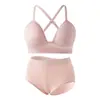 Novo Conjunto de Sutiã Esportivo com Bojo Fixo Cruzado nas Costas para Mulheres, Anti-Queda, Redução Lateral dos Seios, Sutiã Levanta e Junta