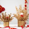 Simulación de Acebo Norteamericano Rojo Flor de Año Nuevo Vainas de Acacia Fruta de la Fortuna Boda Sala de Estar Adornos Decorativos Juego de Flores