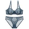 Conjunto de Lencería de Encaje de Verano sin Relleno para Bustos Grandes, Conjunto de Sujetador Push-Up Sexy con un Toque Único y de Alta Gama