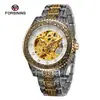Nuevo Reloj Mecánico Automático Forsining Estilo Europeo y Americano para Hombre, Moda Casual, Calado, Retro, Grabado