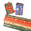 Papel de Embrulho Kraft Papel de Embrulho Papai Noel Meia de Natal Padrão de Alce Buquê de Maçãs Flores Presente Papel de Embrulho para Presente