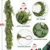 25 Novas Vinhas Verdes de Plantas de Natal para Comércio Exterior Transfronteiriço, Estilo Frutas Vermelhas, Vinhas de Pinheiro para Decorações de Casa