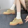 Sapatos de Plataforma Martin Estilo Britânico Feminino Couro Genuíno 2025 Primavera Mocassins Casuais Sapatos Canguru Unissex