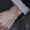 Pulsera Sencilla para Mujer Diseño de Nicho Ins Estilo Frío Elegante Gama Alta Lujo Ligero Exquisita Joyería de Pulsera