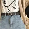 Cinturón Negro Pequeño para Mujer Estilo Ins para Jeans Cinturón de Moda Fino Versátil Decorativo para Hombre Cinturón Vintage para Pantalones