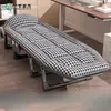 Cama plegable para siesta, uso doméstico, cama simple plegable para una persona, catre militar portátil, sillón reclinable de oficina, camping al aire libre