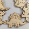 Regalo para Niños Dinosaurio Tyrannosaurus Rex Virutas de Madera Puede Ser Autopropulsado DIY Graffiti Manualidades de Dibujos Animados En Stock