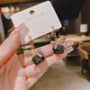 Pin de Plata 925 Pendientes Elegantes de Cristal para Mujer Verano Nueva Moda ins Pendientes de Lazo Francesos de Gama Alta Joyería para Oreja