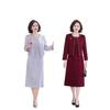 Conjunto de Vestido de Banquete de Boda para Suegra 2025 Nuevo Otoño para Mujeres de Mediana Edad y Mayores Vestido de Boda de Primavera y Otoño