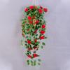 Simulación de Distribución al por Mayor Ramo de Rosas Planta Colgante de Pared Ratán Decoración de Boda Flor Accesorios para el Hogar Ratán Colgante Flor Artificial