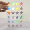 Película láser pegatinas de letras de estrella en las cuatro esquinas decoración pegatinas láser instantáneas coloridas Amazon al por mayor