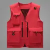 Chaleco de Trabajo para Hombre Exterior Multibolsillos Chaleco de Pesca para Fotógrafo Logo Imprimible Ropa de Trabajo Chaleco de Director