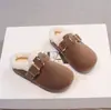 Chinelos Meia Pelúcia Estilo Coreano Casual Feminino para Uso Externo 2026 Inverno Novo Solado Macio Chinelos Birkenstock Masculinos com Plus Veludo